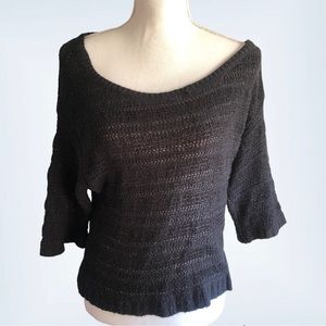 Love By Design Black Loose Knit Sweater Size Medium